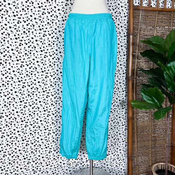 Vintage | 80s Women’s Bocoo Teal Matching Retro Windbreaker Swishy Workout Set M - Picture 9 of 13